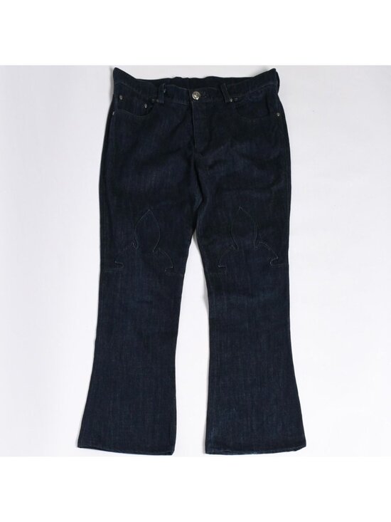 Chrome Hearts Other - Chrome Hearts Flarenie Denim Pants Jeans Horseshoe Button Indigo Blue